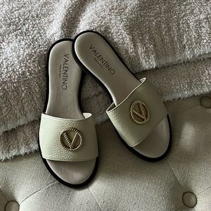 Valentino cream slides/sandal